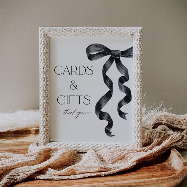 She's tying the knot Black Bow Cards And Gifts  Poster (Creator Uploaded)