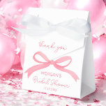She's Tying The Knot Blush Pink Bridal Shower Favour Box<br><div class="desc">Celebrate the bride-to-be with our "She's Tying The Knot" Pink Bridal Shower Favour Boxes! These elegant boxes feature a sophisticated pink design adorned with the charming phrase "She's Tying The Knot, " making them perfect for adding a personal touch to your bridal shower. Crafted from high-quality materials, they are ideal...</div>