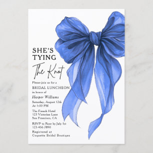 She's Tying The Knot Bow Bridal Luncheon Invitation