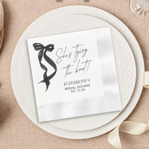 She's Tying the Knot Bow Bridal Shower  Napkin