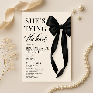 She's Tying The Knot Bow Brunch with the Bride Invitation