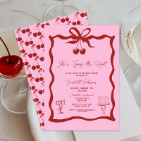 She's Tying the Knot Bow Cherry Red Bridal Shower