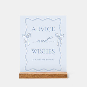 Shes Tying the knot Bridal Shower Advice Wishes Acrylic Sign