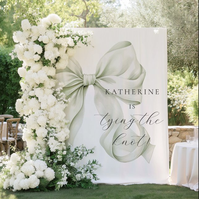 She's tying the Knot Bridal Shower Backdrop Tapestry (Creator Uploaded)