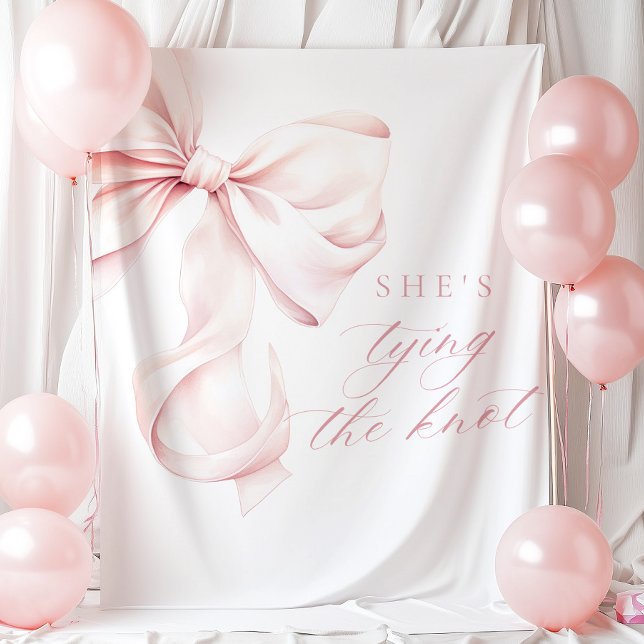 She's tying the Knot Bridal Shower Backdrop Tapestry (Creator Uploaded)