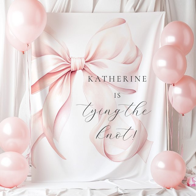 She's tying the Knot Bridal Shower Backdrop Tapestry (Creator Uploaded)