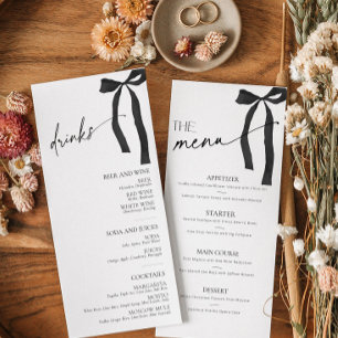 She's tying the knot Bridal Shower Black Bow Menu