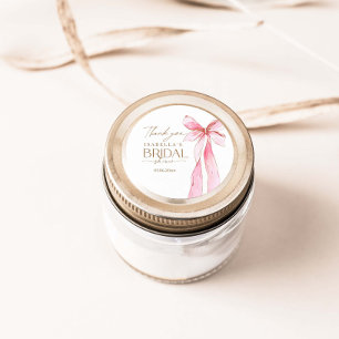 She's tying the knot Bridal Shower Classic Round Sticker