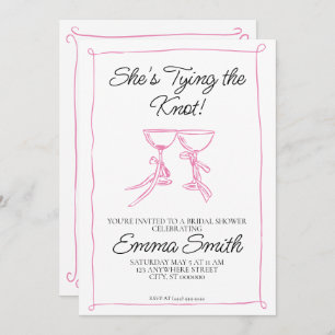 She's Tying the Knot Bridal Shower Invitation