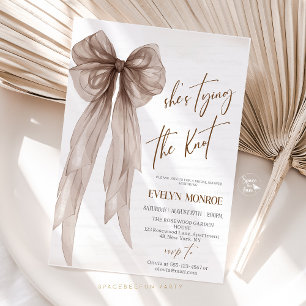 She's tying the knot Bridal shower  Invitation