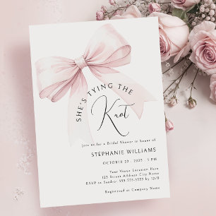 She's Tying the Knot Bridal Shower Invitation