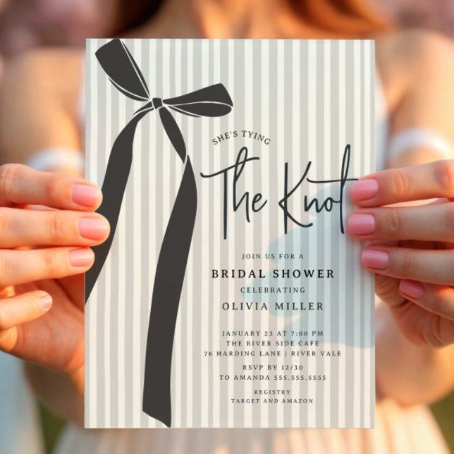 She's Tying The Knot Bridal Shower Invitation (Creator Uploaded)