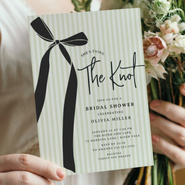 She's Tying The Knot Bridal Shower Invitation (Creator Uploaded)
