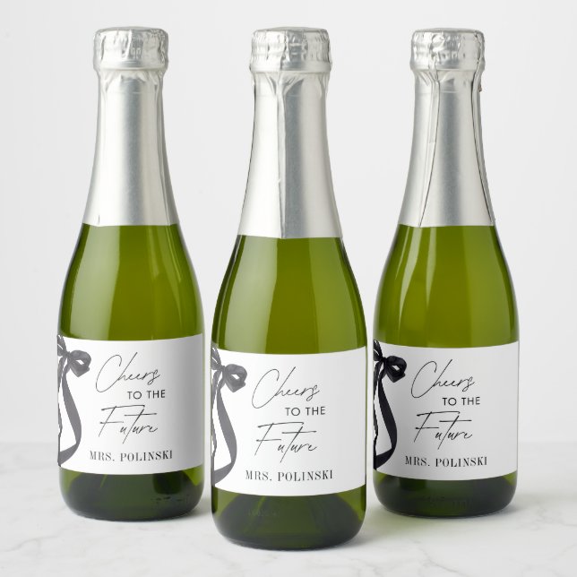 She's Tying the Knot Bridal Shower Party Favour Sparkling Wine Label (Bottles)