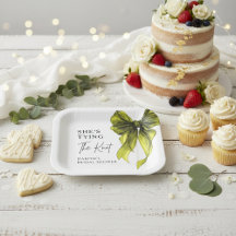 She's Tying The Knot Chartreuse Bow Bridal Shower