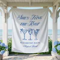 She's Tying The Knot Coastal Elegant Hand Drawn