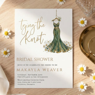 She's Tying the Knot Daisies Dress Bridal Shower Invitation