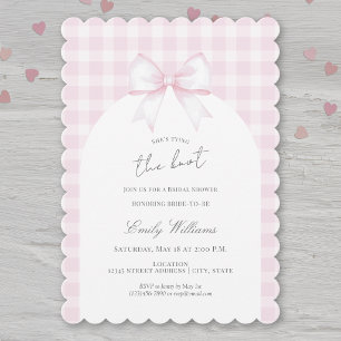 She's Tying The Knot Elegant Bow Bridal Shower Invitation