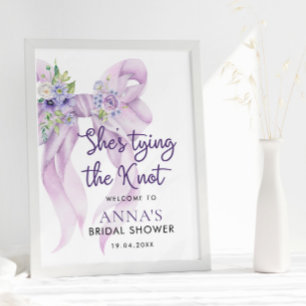 Shes Tying the Knot Floral Bridal Shower Poster