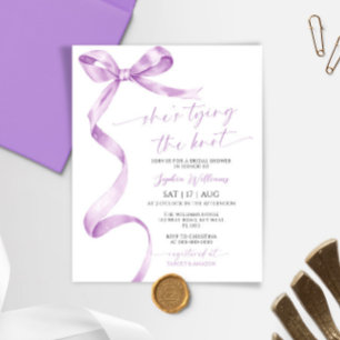 She's Tying the Knot Lavender Bow Bridal Shower