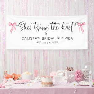 She's Tying the Knot Personalised Bridal Shower Banner