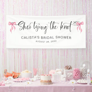 She's Tying the Knot Personalised Bridal Shower Banner