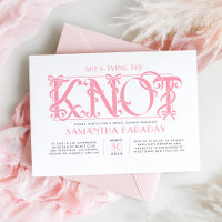 She's Tying The Knot Pink Bow Bridal Shower