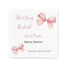 She's Tying the Knot Pink Bow Bridal Shower