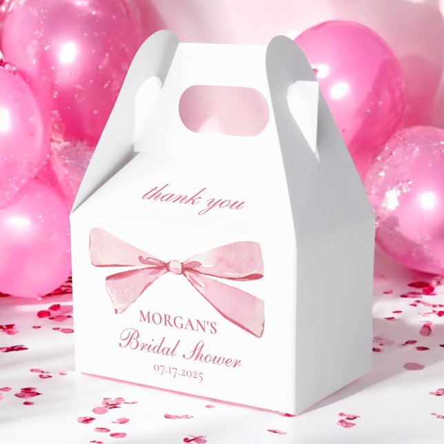 She's Tying The Knot Pink Bridal Shower  Favour Box (Creator Uploaded)