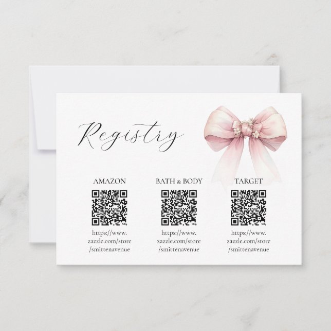 She's Tying The Knot Registry Invitation Insert (Front)