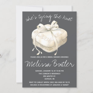 She's Tying the Knot! Ring Box Bridal Shower Invitation