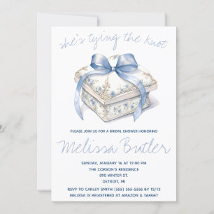 She's Tying the Knot! Ring Box Bridal Shower Invitation