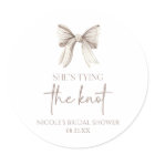 She's Tying The Knot White Bow Bridal Shower