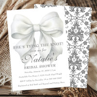 She's Tying The Knot White Bow Bridal Shower