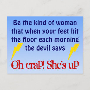 She's up postcard