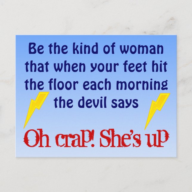She's up postcard (Front)