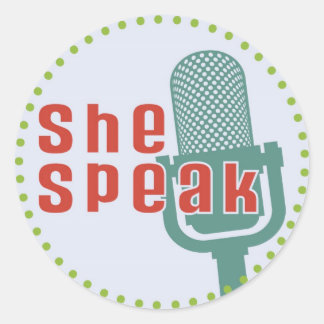 SheSpeak Round Sticker