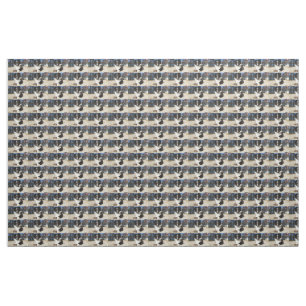 shet shp black and white puppy fabric