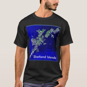 Shetland Islands Map Mens Dark Basic T-shirt