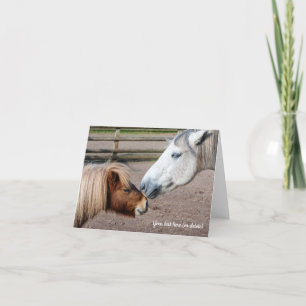 Shetland Pony and Highland Pony Thank You Card