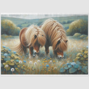 Shetland Pony Decoupage Tissue Paper
