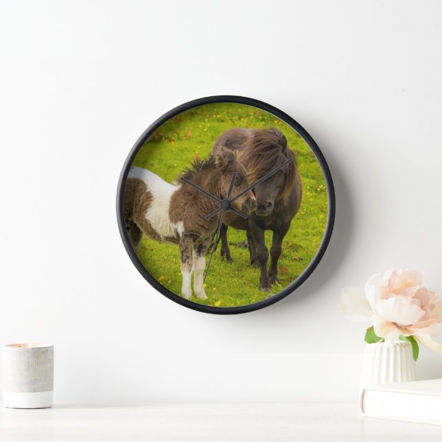 Shetland Pony Mother and Offspring Clock (Home)