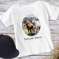 Shetland Pony Watercolor Cute Horses Picture