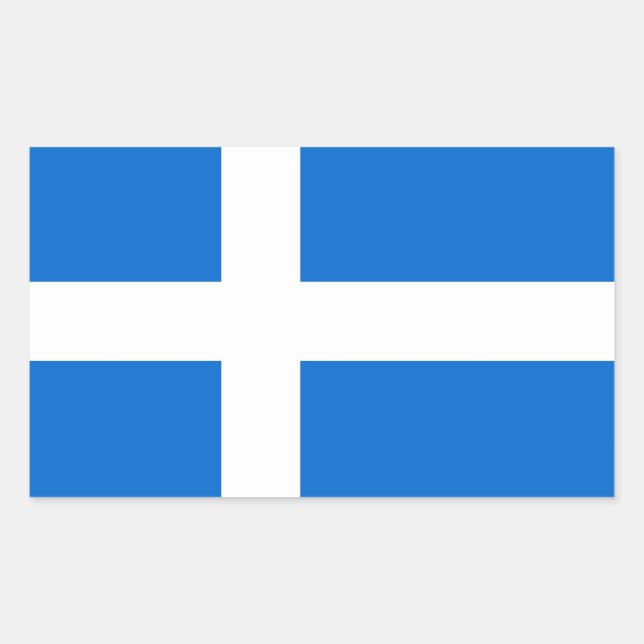 shetland region ethnic flag scotland british rectangular sticker (Front)