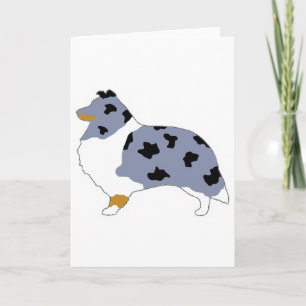 shetland sheepdog blue merle white and tan silo.pn card