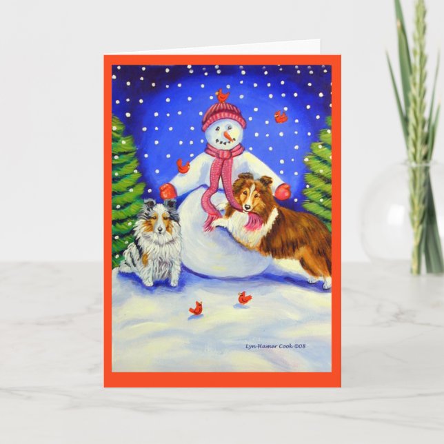 Shetland Sheepdog Christmas Cards (Front)
