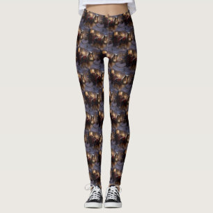 Shetland Sheepdog Christmas Festive Season  Leggings