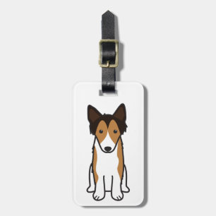 Shetland Sheepdog Dog Cartoon Luggage Tag