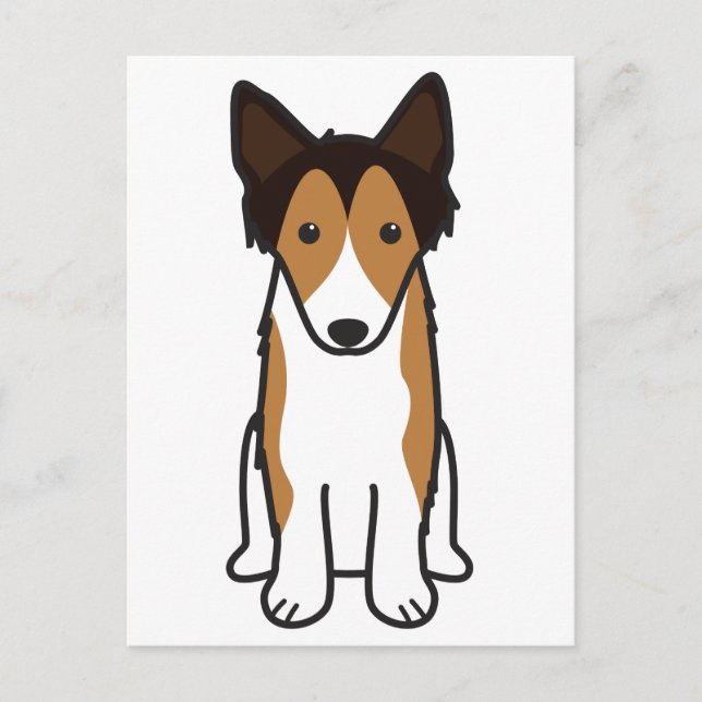 Shetland Sheepdog Dog Cartoon Postcard (Front)