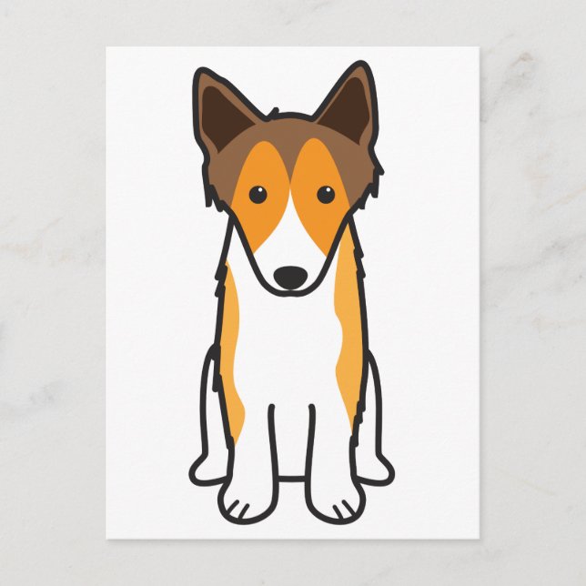 Shetland Sheepdog Dog Cartoon Postcard (Front)